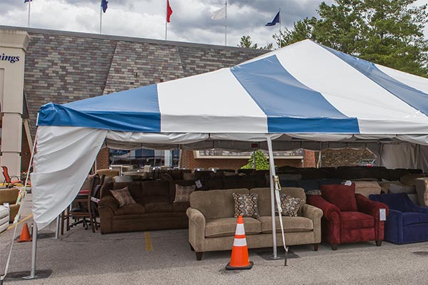 tent at the Tanglewood Store